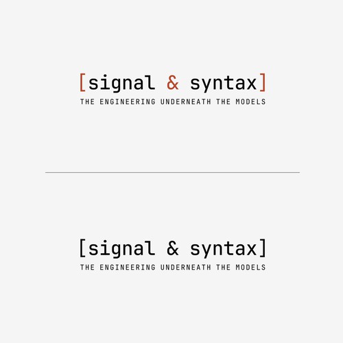 "Wordmark logo for technical blog — editorial/journal style" winning Logo & business card