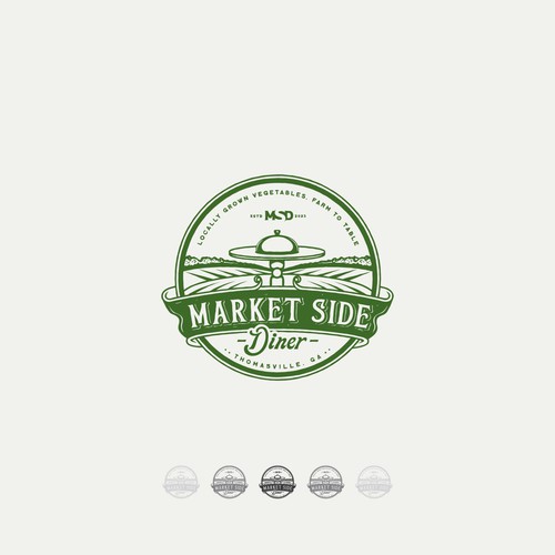 Vintage Farmers Market restaurant logo in South Georgia Design by honeyjar