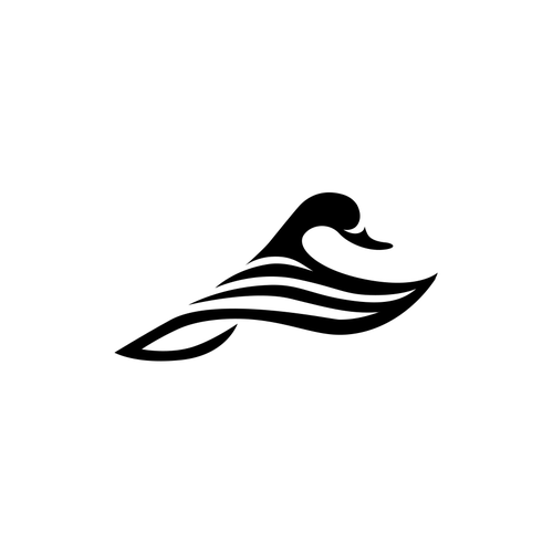 Coastal lifestyle brand featuring a mallard duck and wave, appeal to outdoor enthusiasts and surfers Diseño de Raz4rt