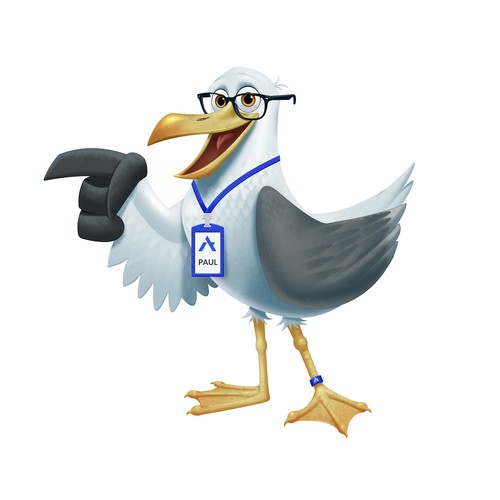 Diseño de We need a Seagull mascot de Julian Garcia