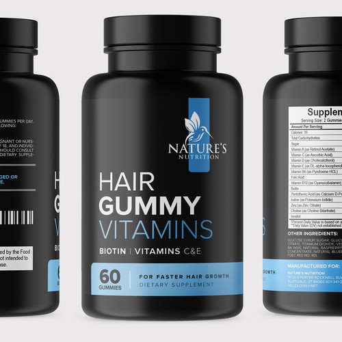 Nature's Nutrition needs a Gummy Vitamins black label Design by vitalfuerze