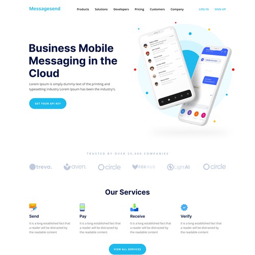 Messaging website Design by unbox.style⚡️