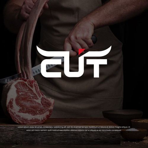 Design creative modern butcher shop logo and slogan Design by Kamran.Ali