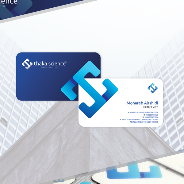 Business card for artificial intelligence technology company