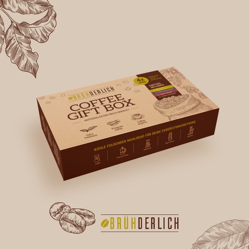 Packaging design for a premium coffee gift box Design by Anrally