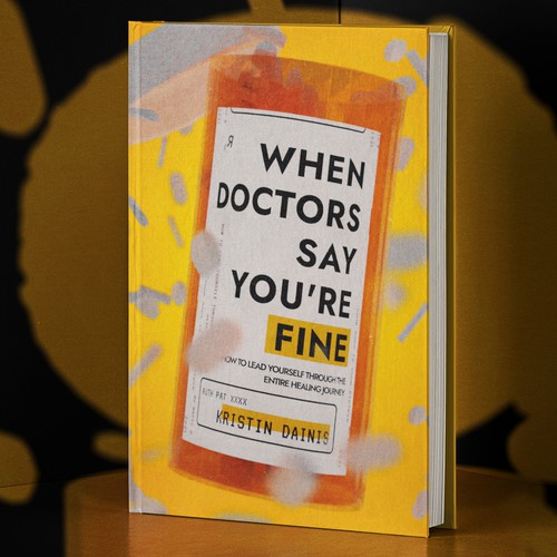 Design a bold book cover to help chronically undiagnosed patients find answers and heal. Design by MuchuuWorks