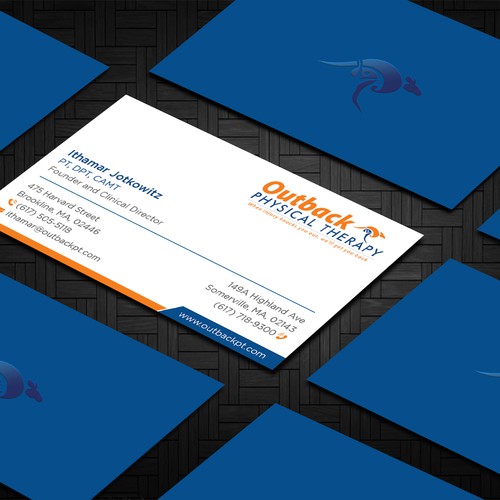 Business card for 2 clinic physical therapy office Design by Taaiebah