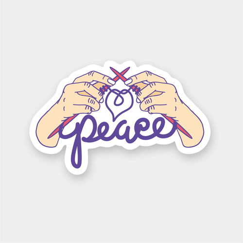 Design A Sticker That Embraces The Season and Promotes Peace Design by PeaceIdea!