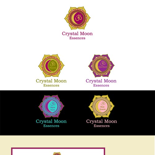 Logo for Crystal Moon Essences - remedies for harmonic rebalance and well-being Réalisé par pemacreative