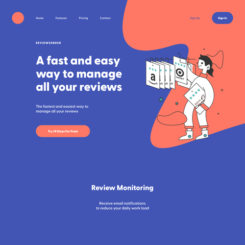 Landing page design contest entry by Oliver Odgaard