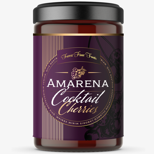 Label For Classy Cocktail Cherry Design by ADD778