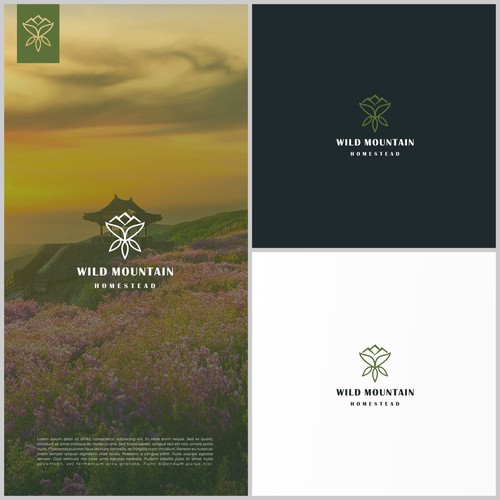 Design di Artistic modern logo needed for a mountain-top flower farm. di VENATORIA