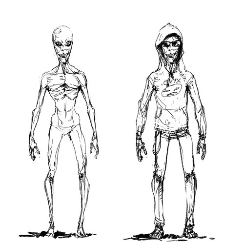 Alien main character design for a movie Design by miridi