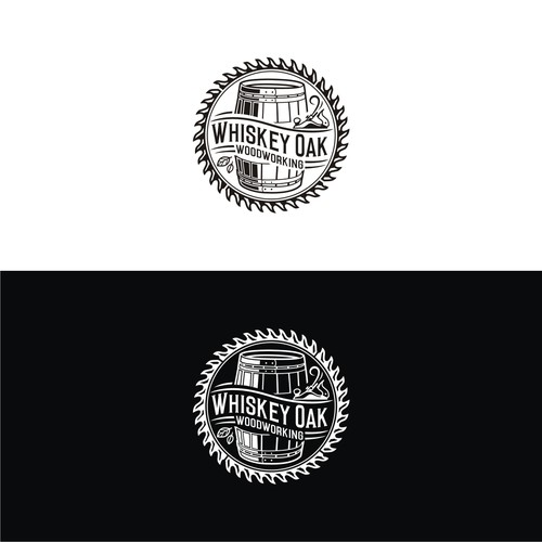 Powerful, vintage, whiskey inspired logo for woodworking company Réalisé par Rasyid