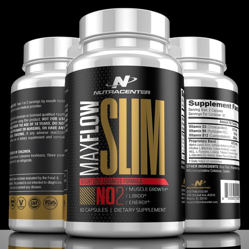 Ed weight loss supplement label for max flow slim Product