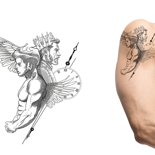 Create a tattoo design based on a quote Réalisé par MamOon T.