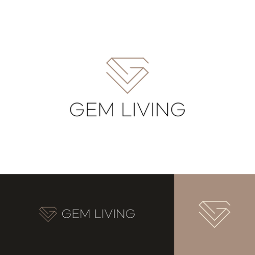 Geometrical, minimalist, modern brand design for Gem Living Design by AzRL