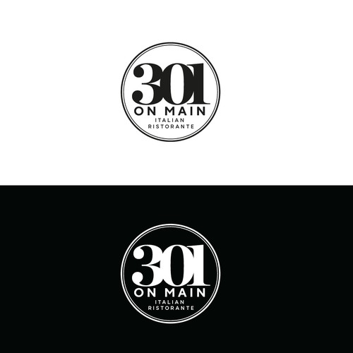 RESTAURANT 301 ADD ITALIAN RISTORANTE under logo Design by Jaely