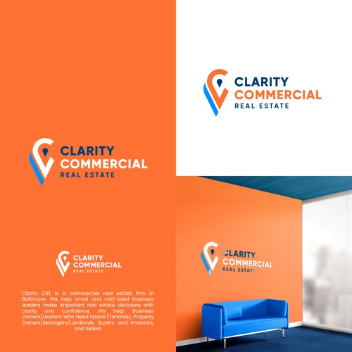 Logo + Brand Guide for Clarity Commercial Real Estate Design by Dadisigner