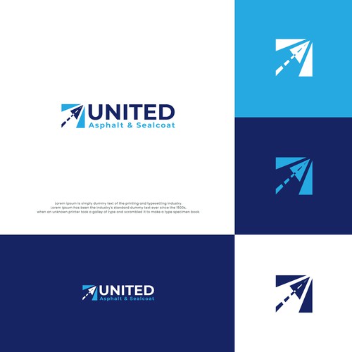 Abstract construction style logo for asphalt sealcoating business Design by Dezineexpert⭐