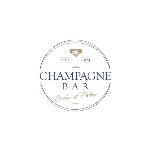 Luxury and modern Champagne Bar logo-ontwerp door alediba