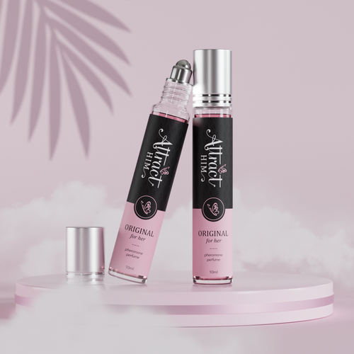 Design Perfume Box and Label for "Attract Him" scent to appeal to women Design by Tamara.D