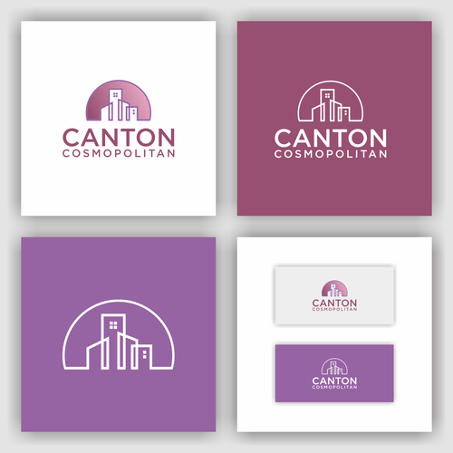 Logo for an office complex named The Canton Cosmopolitan. Design by Vonsign Studio