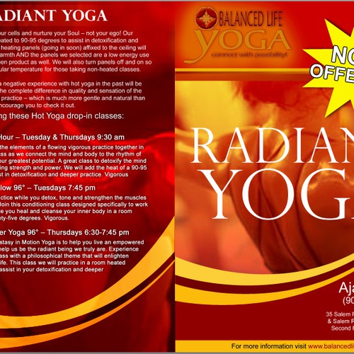 postcard or flyer for Balanced Life Yoga Design by Yell_06
