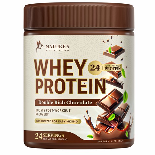 Diseño de Tasty Whey Protein Chocolate Design Needed for Nature's Nutrition de Davi Giolo ★