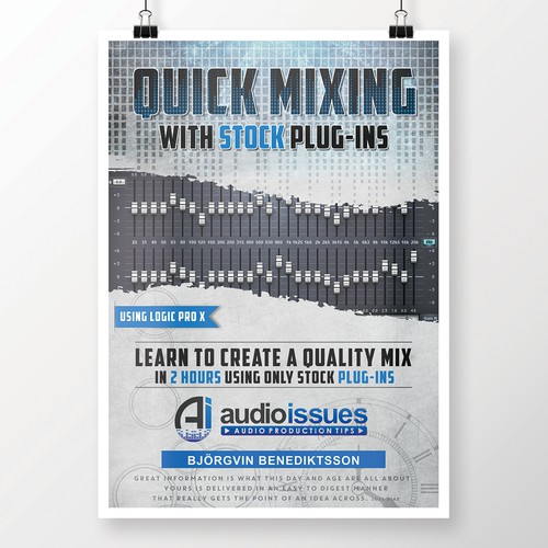 Create a Music Mixing Poster for an Audio Tutorial Series Design por ZAKIGRAPH ®