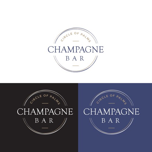 Luxury and modern Champagne Bar logo Design by alediba