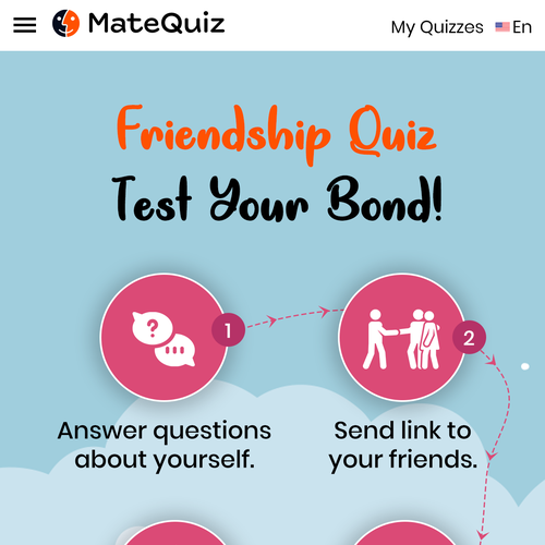 Redesign of a very popular quiz site (MateQuiz.com) Design by Technology Wisdom