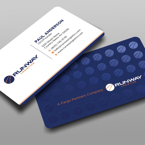 Runway Logistics Business Card Design by prosenjit_P