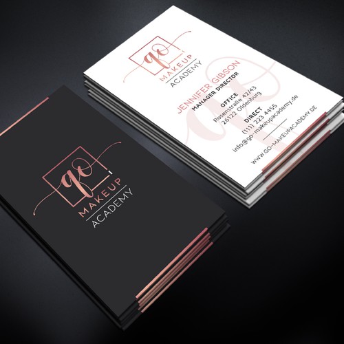 Erstellung Eines Logos Mit Passenden Visitenkarten Fur Eine Make Up Artist Hairstylist Schule Logo Business Card Contest 99designs