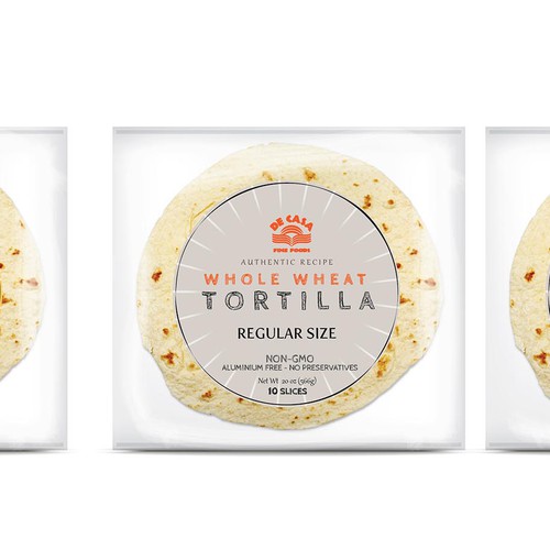 Create a new label for our natural tortillas Diseño de kookypops