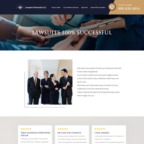 Debt Collection Website Design by Ilmash Network