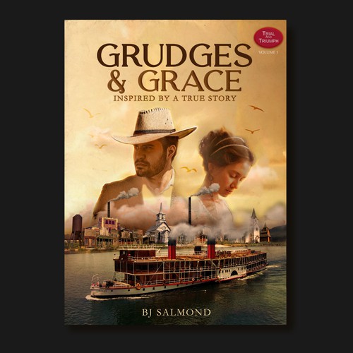 Book Cover "Grudges and Grace"  Adventure packed novel Design by David & Graphics