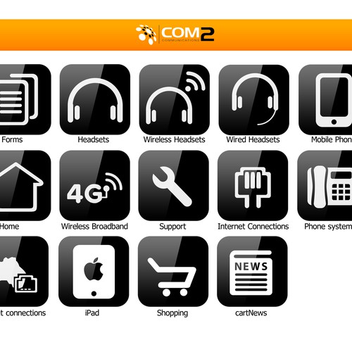 icon or button design for Com2 Communications Design by Dboy
