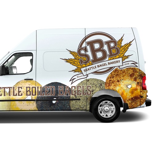 Seattle Bagel Delivery Van Car, truck or van wrap contest