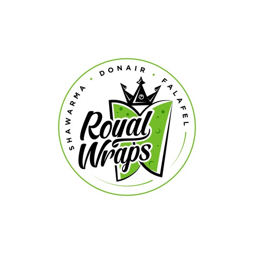 Logo for a fast food restaurant specializing in wraps. Design by Bravy Art