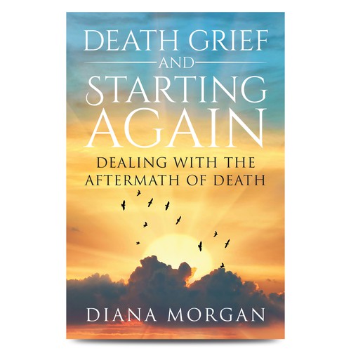 Impactful cover for book about preparing for the death of a loved one, grief, and starting again Design by HAREYRA