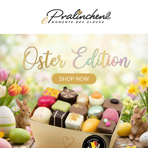 "E-Mail Newsletter für Ostern - Pralinen Werbung" winning Business card