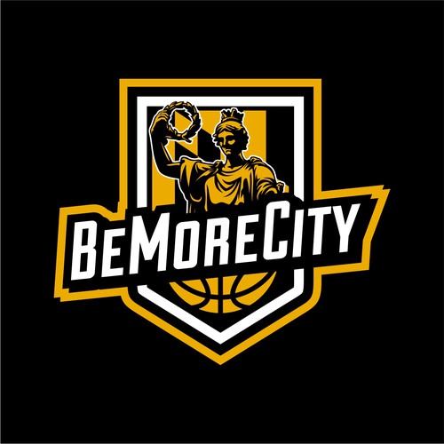 Basketball Logo for Team 'BeMoreCity' - Your Winning Logo Featured on Major Sports Network Design by HandriSid