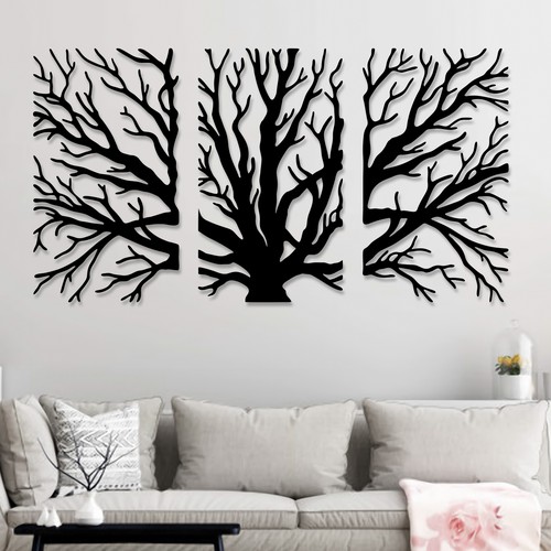 3 Frame Metal Wall Art Tree Design Design by Alona K.