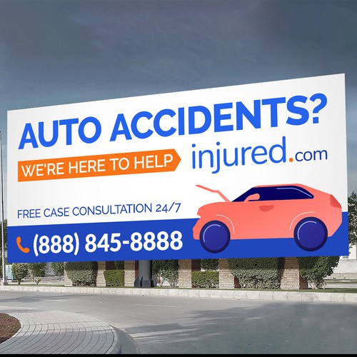 Injured.com Billboard Poster Design Design by Deep@rt