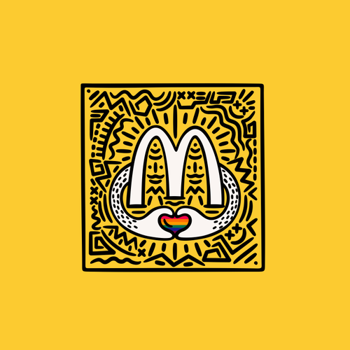 Reimagine iconic logos in the style of a famous LGBTQ artists (multiple winners) Design by JANTUNGHATI