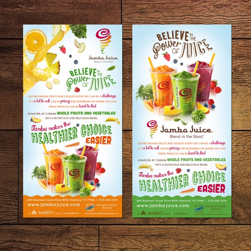 Create an ad for Jamba Juice Diseño de Julia S.