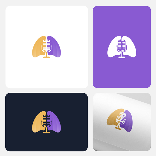 Logo Design for a Lung Cancer Podcast Focused on Real Conversations and Hope Design by artsigns