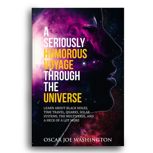 Design an exciting cover, front and back, for a book about the Universe. Design by Bigpoints