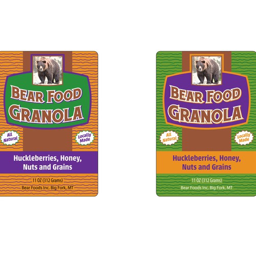 print or packaging design for Bear Food, Inc Diseño de micnic